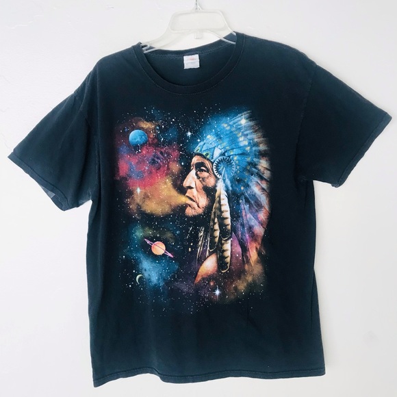 Vintage Native American Face Oversize Graphic Tee - Picture 4 of 6
